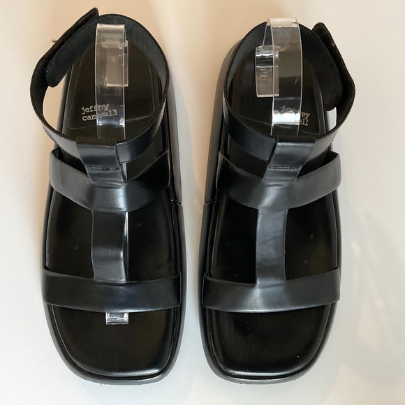 JEFFREY CAMPBELL Bolo Platform Black Sandal Size 9 - Picture 8 of 9